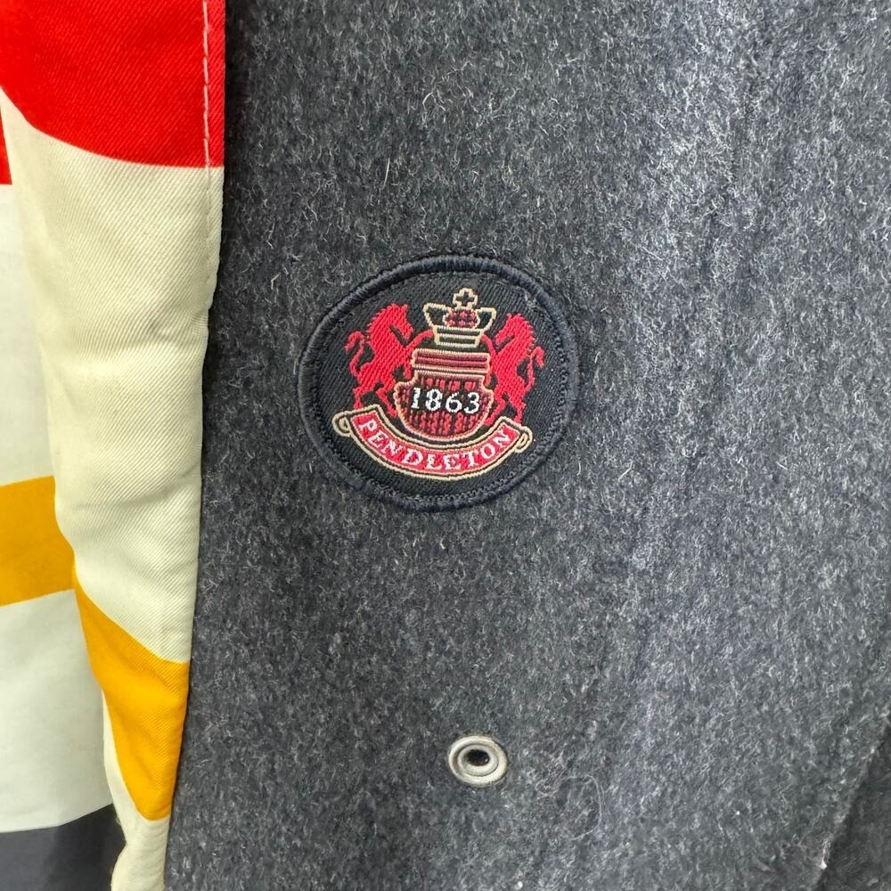 Pendleton Wool Coat Blanket Striped Lining - image 7